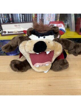 Looney Tunes “Taz” Tasmanian Devil with Vampire Cape Halloween 7” VTG 1998 READ
